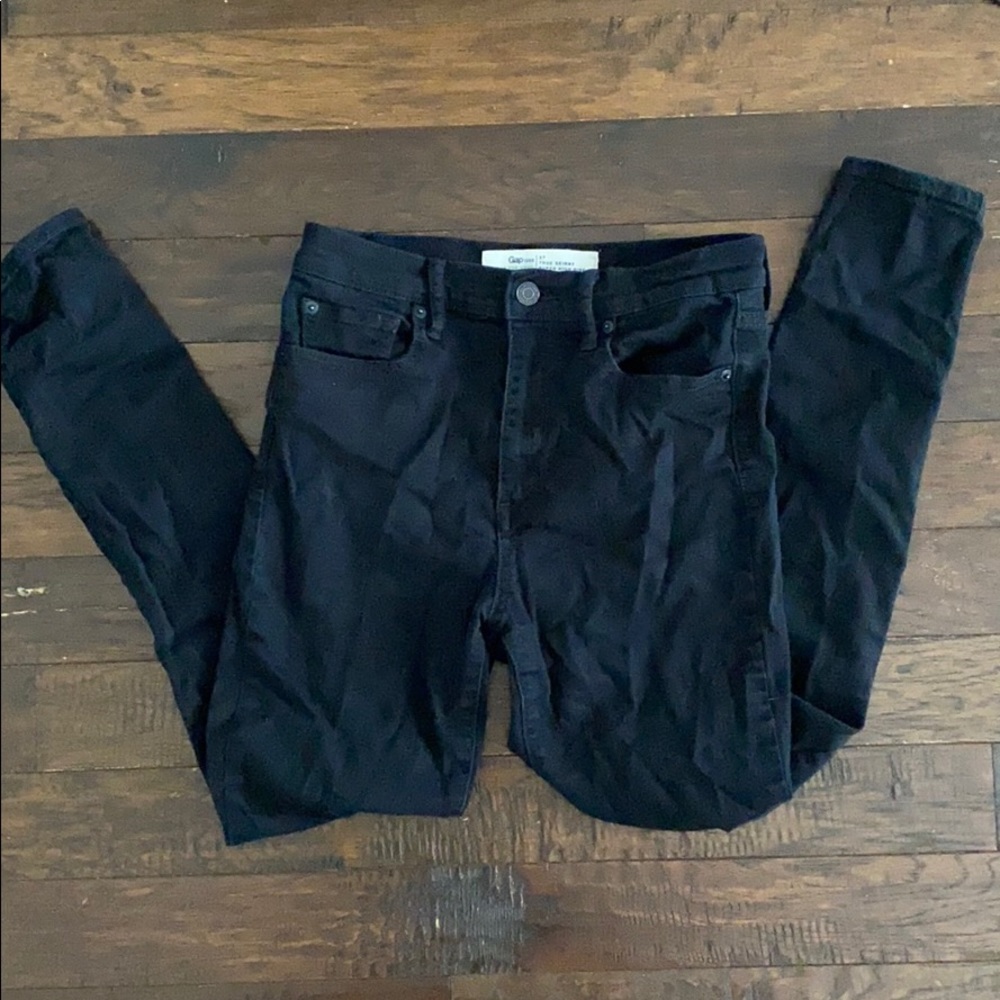 GAP True Skinny High Rise Black Denim